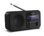 Радио Sharp Radios DR-P420(BK), PORTABLE DIGITAL RADIO, Bluetooth 5.0, 20 DAB+/DAB/FM, Auto time/date, LCD Display, Dual alarm,Micro USB x1 (power supply),3.5mm Headphone jack / line-out, Black