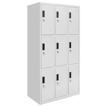 Метален гардероб BTL EL с 9 отделения 185х82х45 см - сниман отстрани, затворен