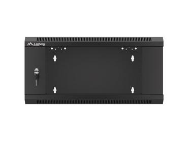 Комуникационен шкаф Lanberg rack cabinet 19' wall-mounted 4U 600 fast assembly (flat pack) black