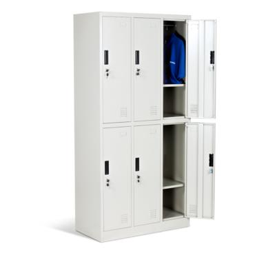 Метален гардероб - с 6 отделения, 185х90х45 см