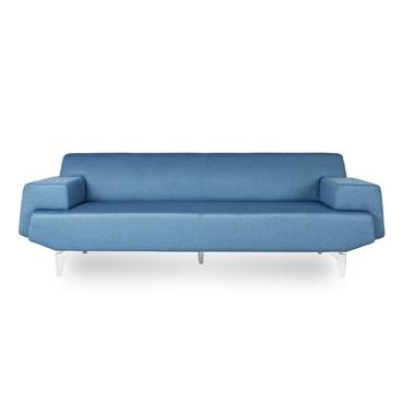 Диван триместен КОТРАГ VG 03 - сниман в профил, син цвят