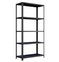 Метален стелаж FRT 180х90х40 см 70 кг/рафт- черен, 5 рафта