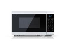 Микровълнова печка Sharp YC-MG02E-W, Fully Digital, Built-in microwave grill, Grill Power: 1000W, Cavity Material -steel, 20l, 800 W, LED Display Blue, Timer & Clock function, Child lock, White door, Defrost, Cabinet Colour: White