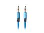 Кабел Lanberg mini jack 3.5mm M/M 3 pin cable 3m, blue premium