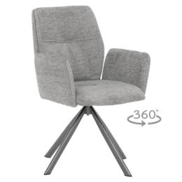 Трапезен стол ВАЯ- сив цвят, дамаска