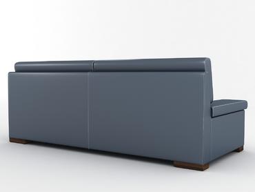 Диван триместен ЧАТАЛДЖА O 218- сниман отзад, сив на цвят