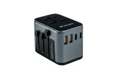 Адаптер Verbatim UTA-03 Universal Travel Adapter with 1 x USB-C PD 30W & QC 3.0 / 2 x USB-C / 2 x USB-A