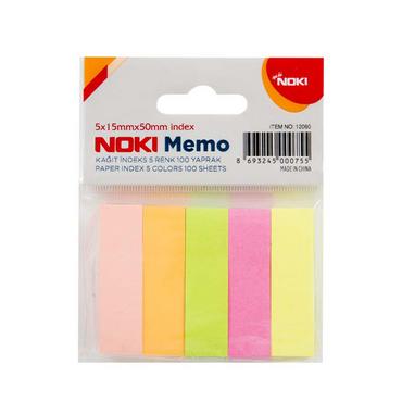 Самозалепващи индекси 15х50мм 5 цвята неон