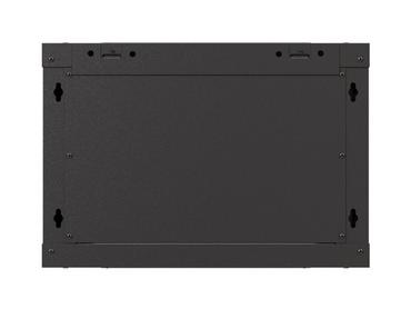Комуникационен шкаф Lanberg rack cabinet 19' wall-mount 6U/540x350 (flat pack) with glass door black