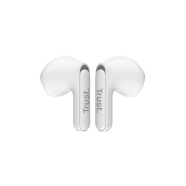 Слушалки TRUST Yavi Bluetooth ENC Earphones White