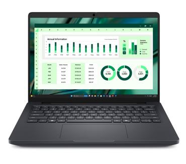 Лаптоп Dell Pro Max 14 MC14250, Intel 7 255H (24MB, 16 cores, up to 5.10 GHz Turbo), 14.0' FHD+(1920x1200) 300nits AG, 16GB: 1x16GB, DDR5, 7500 MT/s, LPCAMM, 512GB, UMA Graphics, FHD+IR Cam, and Mic, Wi-Fi 7, FPR, Backlit Kb, Win11 Pro, Magnetite, 3Y PS