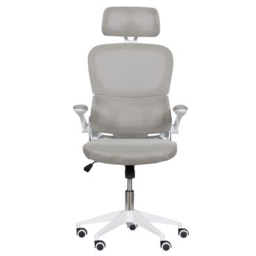 Директорски стол АТИЛА- снимка отпред, бяла полипропиленова база