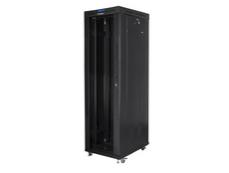 Комуникационен шкаф Lanberg rack cabinet 19' free-standing 42U/600x1000 (flat pack) with glass door lcd black v2