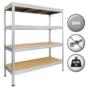 Метален стелаж BTL цинк 177x200x45см 500кг/ рафт- снимка отпред