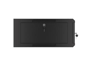 Комуникационен шкаф Lanberg rack cabinet 19' wall-mounted 4U 600 fast assembly (flat pack) black
