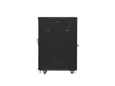 Комуникационен шкаф Lanberg rack cabinet 19' free-standing 22U/600x800 (flat pack) with mesh door black