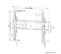 Стойка Neomounts Level-750 Wall Mount (XL, 100 kg, tiltable, tilt guard, connectable, VESA 800x600)