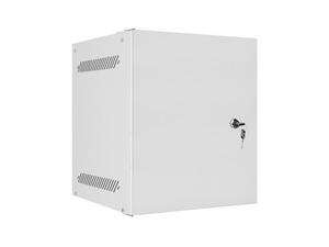 Комуникационен шкаф Lanberg rack cabinet 10' wall-mount 6U/280x310 for self-assembly with metal door grey (flat pack)