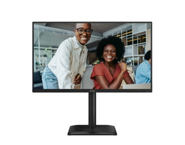 Монитор AOC 24E4U, 23.8' IPS WLED, 1920x1080@120Hz, 4ms GtG, 300cd m/2, 1500:1, 20M:1 DCR, Adaptive Sync, FlickerFree, Anti Blue Light, 2Wx2, Tilt, Height Adjust, Pivot, Swivel, D-SUB, HDMI, USB Hub