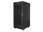 Комуникационен шкаф Lanberg rack cabinet 19' free-standing 27U / 600x800 self assembly flat pack with mesh door LCD, black