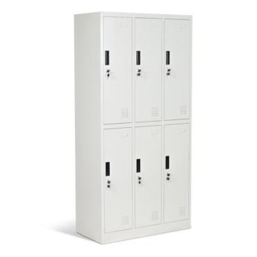 Метален гардероб BTL K с 6 отделения 185х90х45 см-затворени врати