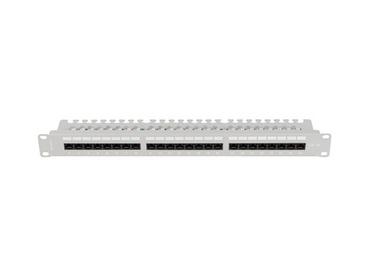 Пач панел Lanberg patch panel 24 port 1U 19' CAT.5e utp with cable organizer grey