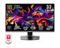 Монитор MSI MPG 322URX QD-OLED, 31.5', 0.03ms, 240Hz, Flat, 3840x2160 UHD, 16:9, G-Sync Compatible, HDR True Black 400, 450 nits, 99% DCI-P3, AG, 1.5M:1, 100M:1, DP(2.1a), 2xHDMI 2.1, 1xTypeC DP alt. w/PD (98W), USB HUB, Pivot, Heigh Adj., VESA, Black, 9.