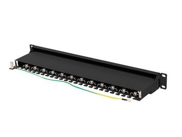 Пач панел Lanberg patch panel 24 port 1U 19' CAT.7 ftp with cable organizer shielded black