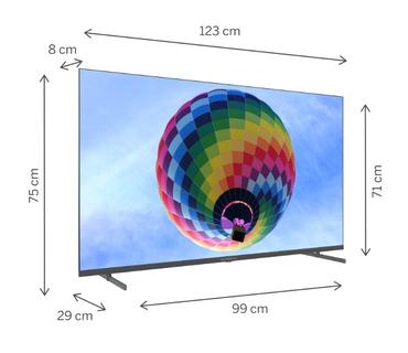 Телевизор Thomson 55' QLED Google TV; 3840 x 2160 (4K UHD), QLED, 60 Hz, DVB-T/T2/C/S/S2, HDR10, Wi-Fi, Bluetooth, LAN, HDMI 2 (2.0) + 2 (2.1), USB 2 (2.0) + 1 (3.0), Side Feet, Dark gray
