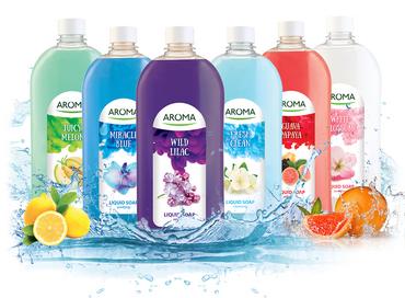 Течен сапун АРОМА 900 мл пълнител