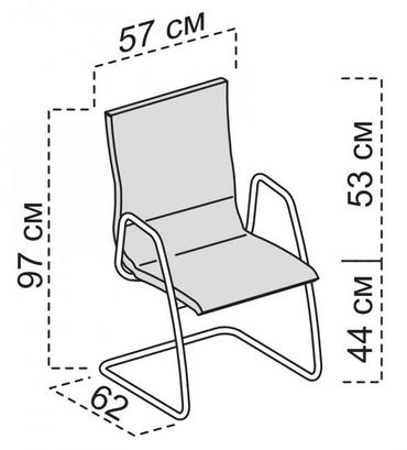 Посетителски стол АТИНА- размери