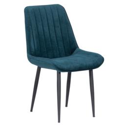 Трапезен стол ГЕРГИН- син цвят дамаска