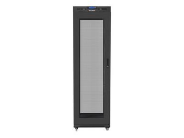 Комуникационен шкаф Lanberg rack cabinet 19' free-standing 42U/600x800 (flat pack) with mesh door lcd black v2