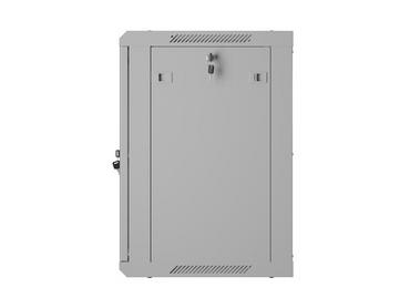Комуникационен шкаф Lanberg rack cabinet 19' wall-mount 12U/600x450 with perforated door grey (flat pack)