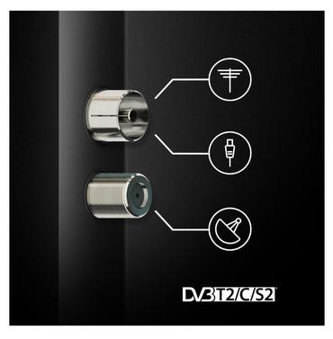 Телевизор Thomson 32'HD Easy TV; 1366 x 768 (HD), DLED, 60 Hz, DVB-T/T2/C/S/S2,HDMI 3 (1.4), USB 2 (2.0), S/PDIF 1x coaxial, AV IN, Hotel mode, Side Feet, Black