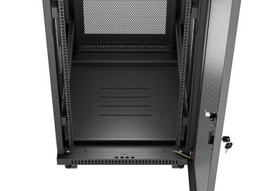 Комуникационен шкаф Lanberg rack cabinet 19' free-standing 32U/600X800 (FLAT PACK) with mesh door LCD black