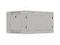 Комуникационен шкаф Lanberg rack cabinet 19' wall-mount 4U/540x350 (flat pack) with glass door grey