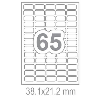 Самозалепващи етикети 38.1x21.2 65 бр.