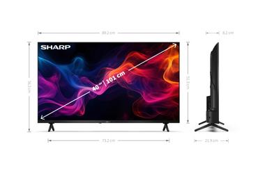 Телевизор Sharp 40GF2265E, 40' LED GOOGLE TV, FHD 1920 x 1080, Frameless, DVB-T/T2/C/S/S2, Active Motion 400, Speaker 2x8W, Dolby Digital, DTS HD, HDR10, Google Assistant, Google Cast, 2xHDMI, 3.5mm Headphone jack / line-out, USB, Wi-Fi, Bluetooth, LAN, M