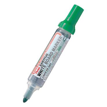 Маркер за бяла дъска Pentel Easyflo презареждащ зелен наклонен надясно без капачка