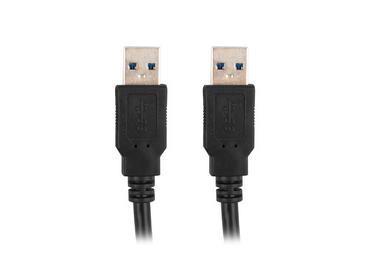 Кабел Lanberg USB-A (M) -> USB-A (M) 3.0 cable 0.5m, black