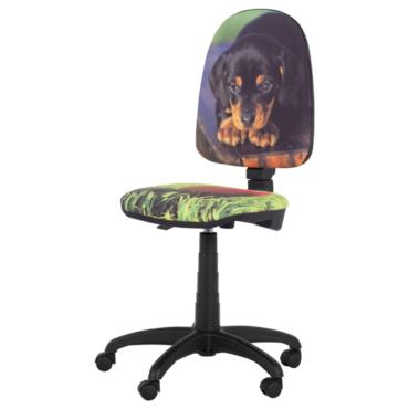 Детски стол КУЧЕ- черен полипропилен