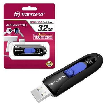 Памет Transcend 32GB JETFLASH 790, USB 3.1, black