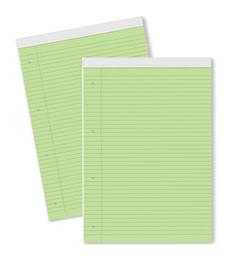 Блокнот с перфорация А4 зелен офсет  40 л линиран