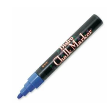 Маркер тебешир Marvy Uchida син