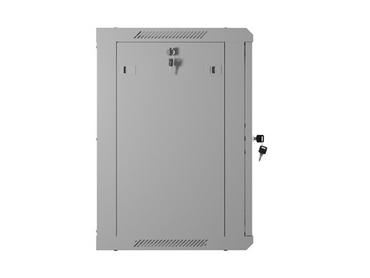 Комуникационен шкаф Lanberg rack cabinet 19' wall-mount 12U/600x450 with perforated door grey (flat pack)