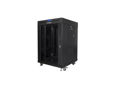 Комуникационен шкаф Lanberg rack cabinet 19' free-standing 15U/600x600 (flat pack) with glass door lcd black v2
