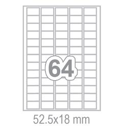 Самозалепващи етикети 52.5x18 64 бр.