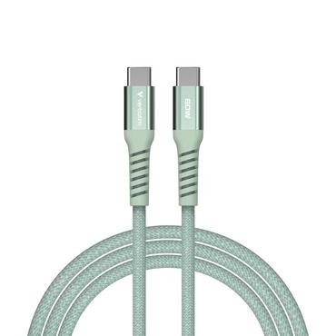Кабел Verbatim Sync & Charge USB-C to USB-C 60W Magnetic 120 cm - Green