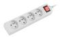 Разклонител Lanberg power strip 1.5m, 4 sockets, french with circuit breaker quality-grade copper cable, white
